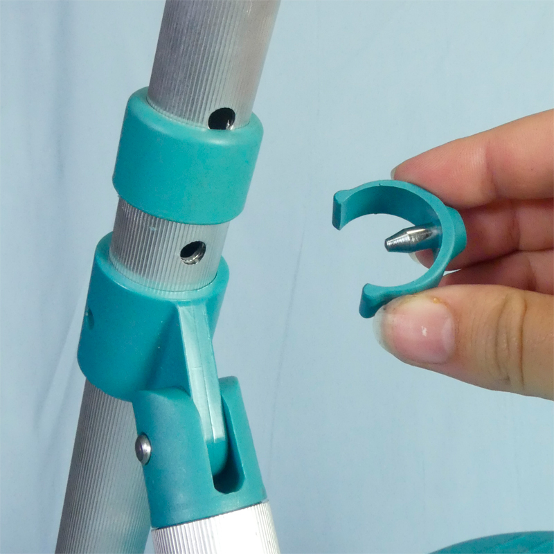 Articulation et clip de fixation du rollator Ara-D Plus turquoise - réf. 826098TURQUOISE