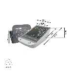 Dimensions du tensiomètre de bras simplifié 2U compact
