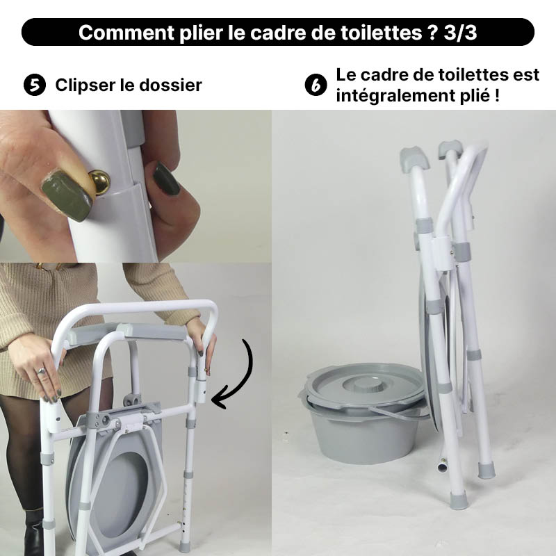 Comment plier le cadre de toilettes Groenland Étapes 5 et 6