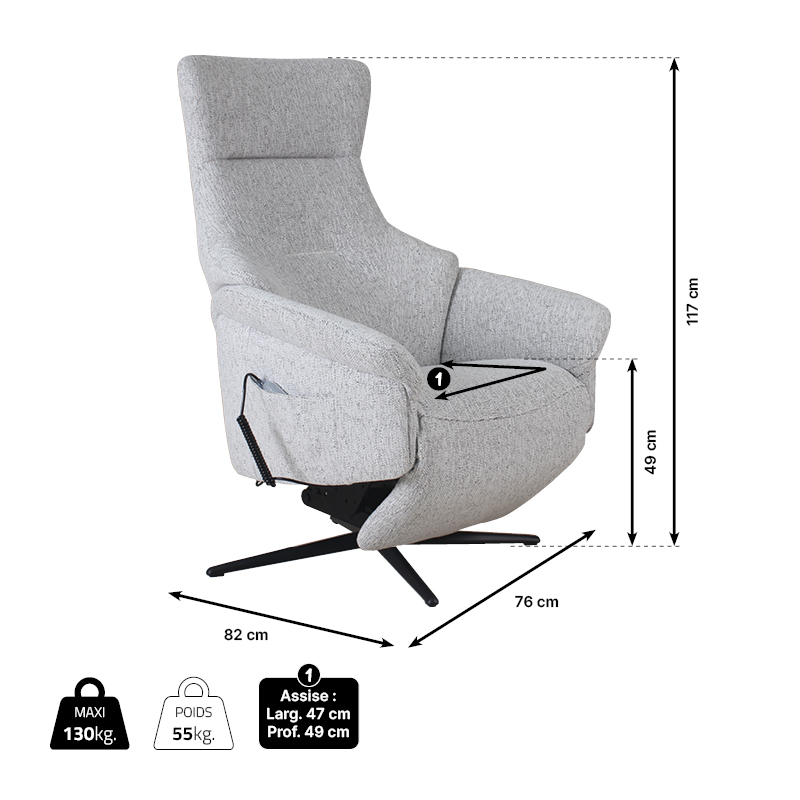 NEST reclining armchair