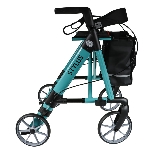 Rollator 4 roues Stylus Rehasense bleu idéal pour l'extérieur