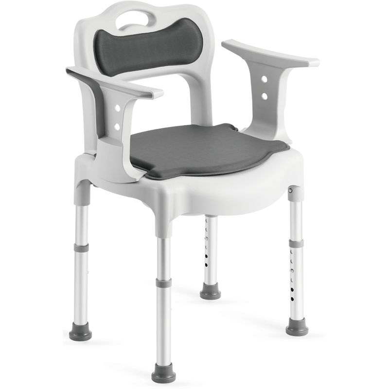 Chaise de toilettes Samoa équipée de coussins confortables en mousse.
