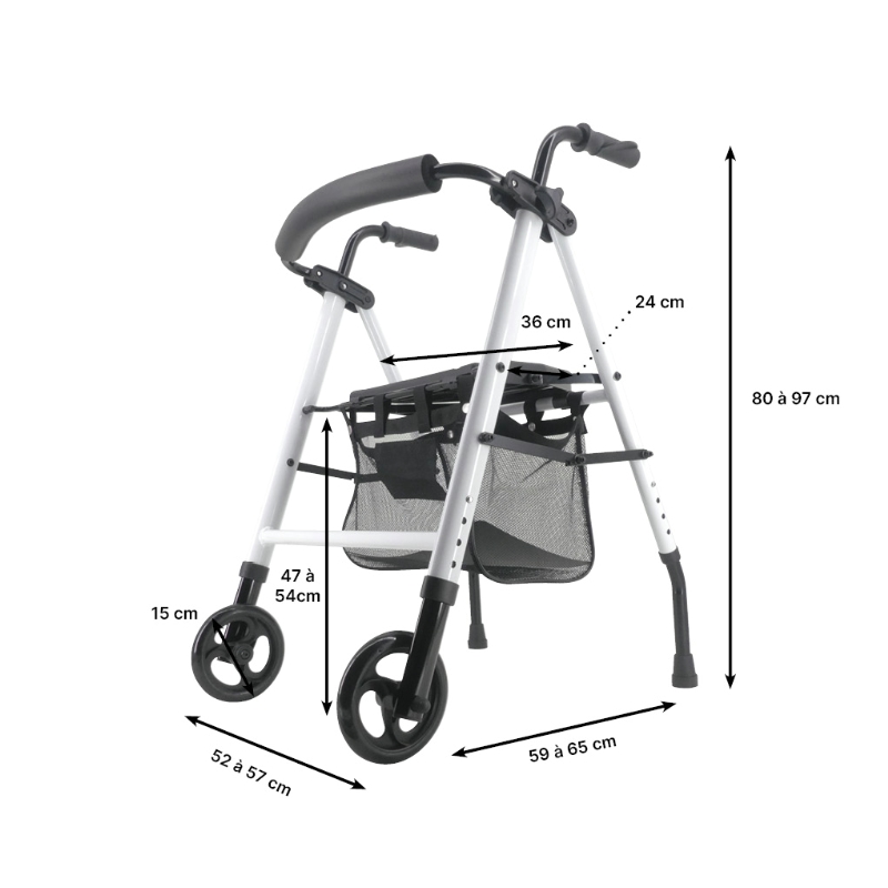 dimensions rollator neo classic