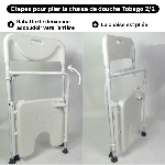 Comment plier la chaise de douche tobago