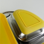 Assiette compartimentée inox à ventouse