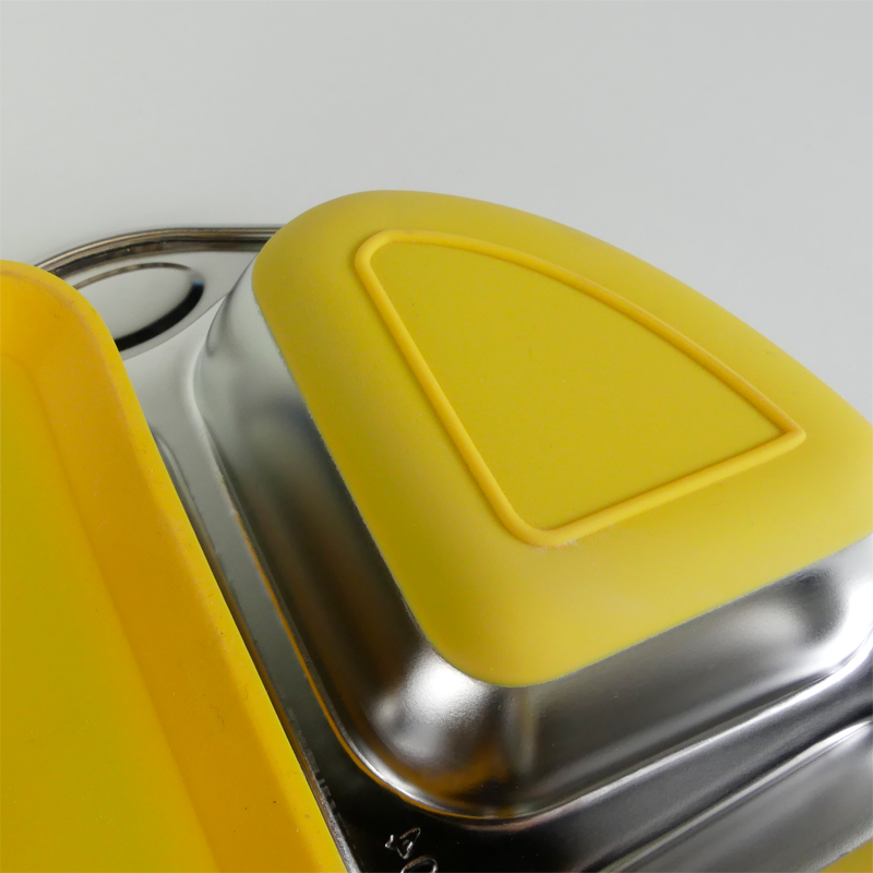 Assiette compartimentée inox à ventouse