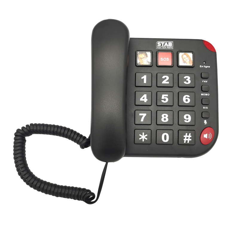 Le téléphone fixe à grosses touches STAB offre une utilisation simplifiée