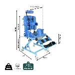 Dimensions de la chaise de douche WC PELICAN Taille L