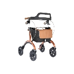 Rollator 4 roues Carbone Saljol - Taille M coloris rouge cuivré