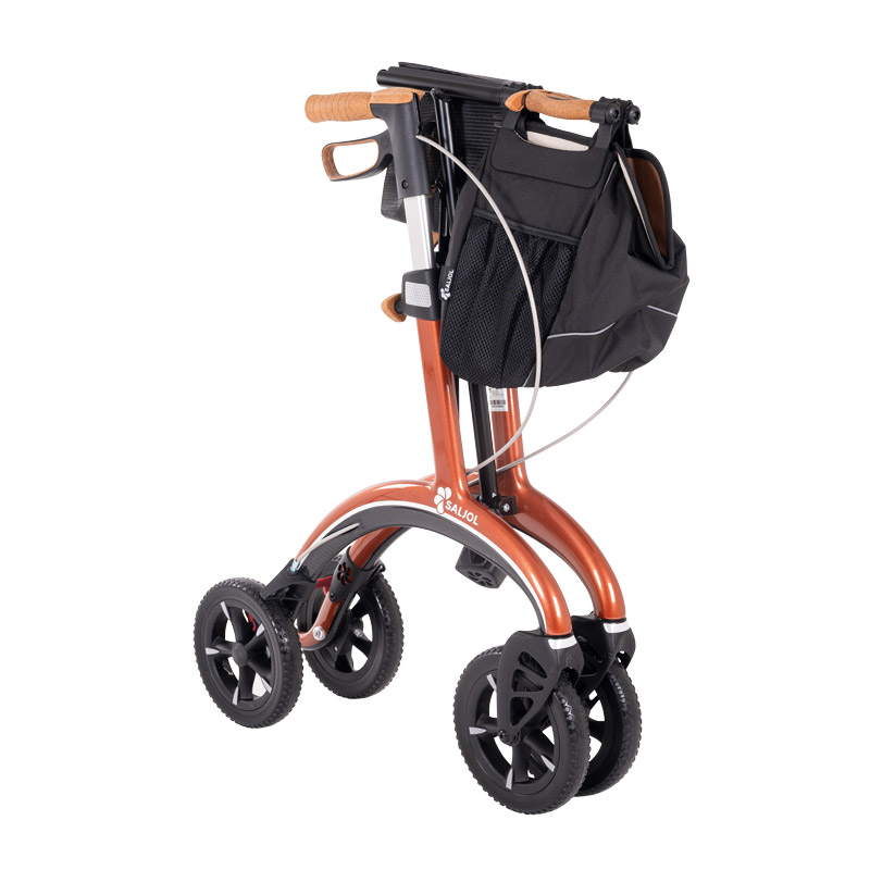 Rollator-4-roues-exterieur-carbone-Saljol-rouge-pliable-826297RO