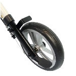 Roue avant du rollator Neo Easy blanc, vue de biais - réf. 826303BLANC