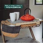 Plateau recouvert de feutre antidérapant du rollator d'intérieur Saljol avec tasses et théière - réf