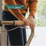 Poignées en liège souple du rollator d'intérieur Saljol - réf. 826307BL