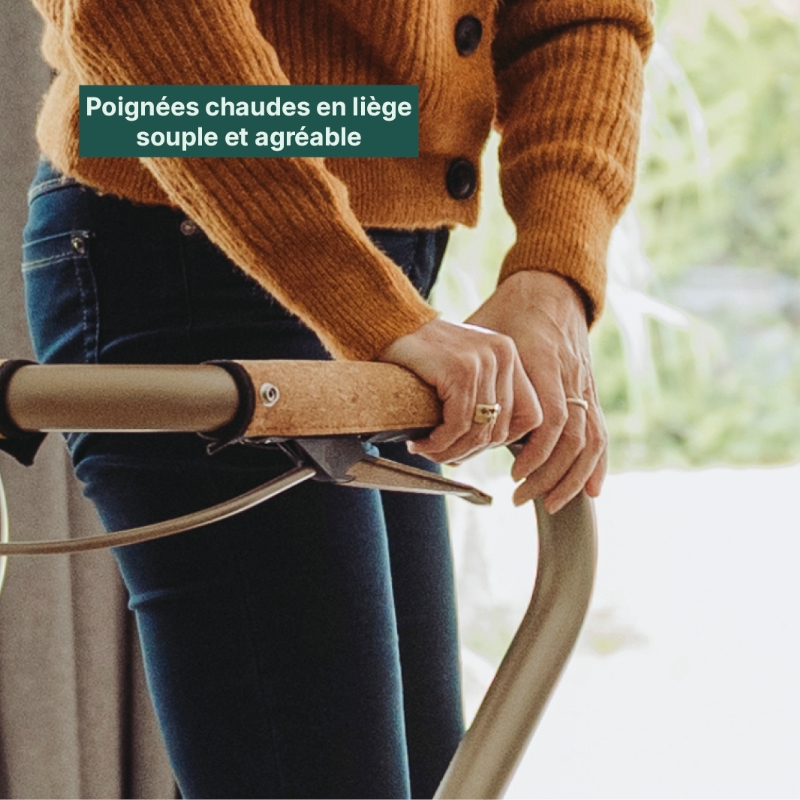 Poignées en liège souple du rollator d'intérieur Saljol - réf. 826307BL