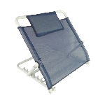 Relève buste confort avec toile bleue et cadre tubulaire, position redressée - réf. 823039