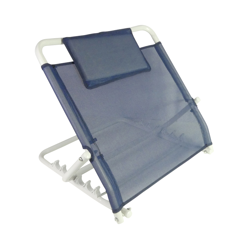 Relève buste confort avec toile bleue et cadre tubulaire, position redressée - réf. 823039