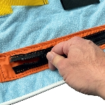 Tapis d'exercices de motricité fine, exercice zip