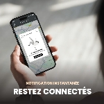 Lors d'une chute avec le gilet Airbag Elder, une notification est envoyée aux proches et aidants