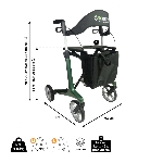 Dimensions du rollator carbone NEO SMART