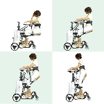 Transfert d'un fauteuil roulant vers le verticalisateur XZ-Droid Smart - réf. 875041