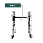 Adjustable 2-wheel folding walking frame