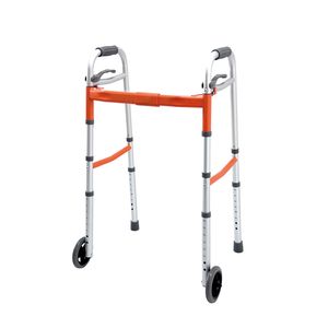Adjustable 2-wheel folding walking frame
