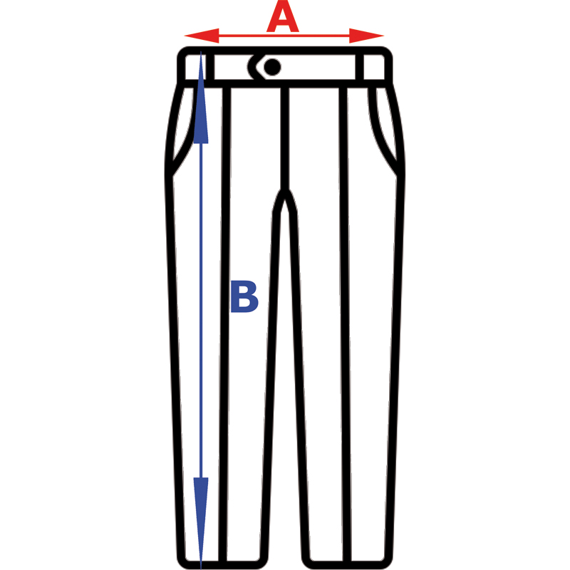Guide de taille pantalon unisexe JO 863304