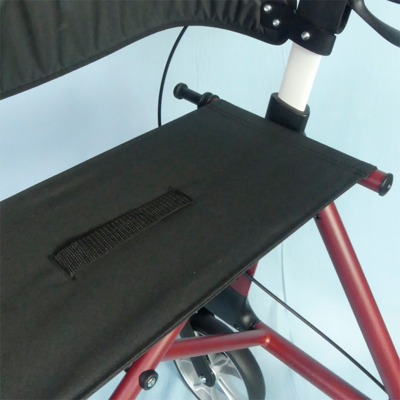 Assise en tissu du rollator Magnus prune avec sangle de préhension - réf. 826322PRUNE