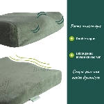 Coussin d’assise à forme anatomique avec double vague à l’avant et découpe au niveau du sacrum