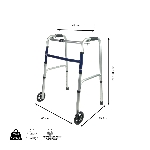 dimensions cadre de marche pliant avec roues