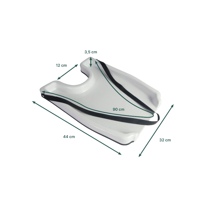 Fiche technique du plateau lave-tête pour fauteuil, dimensions 44 x 32 cm - réf. 812055