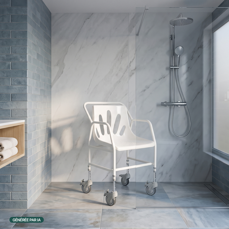 Chaise de douche mobile Nomad
