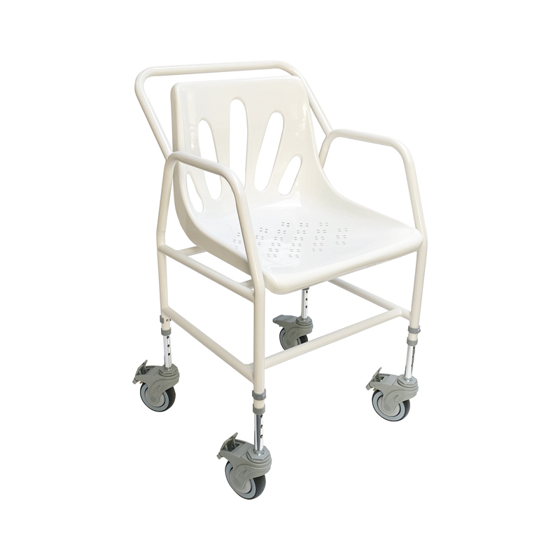 Chaise de douche mobile Nomad à roulettes, vue 3/4 - réf. 812039