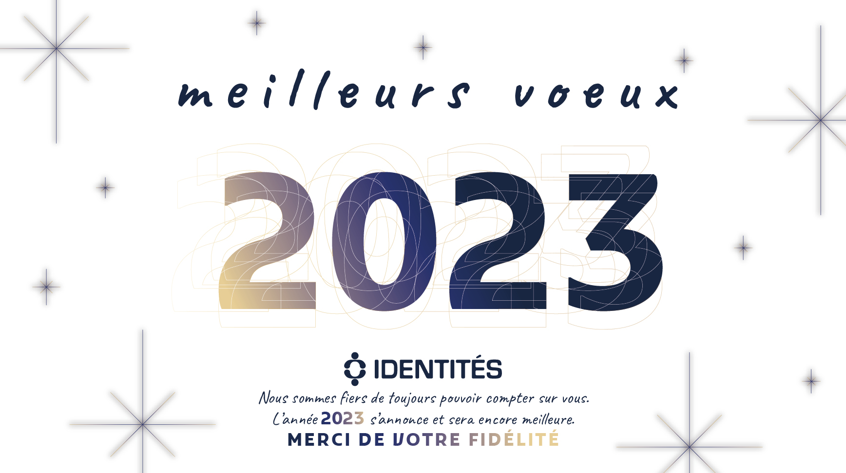 L'équipe Identités vous souhaite une excellente année 2023