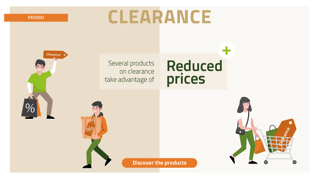 Several products are in clearance, take advantage of it !