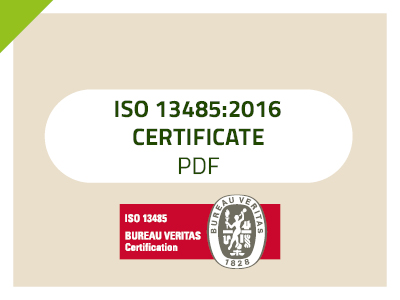 ISO 13485:2016 certificate