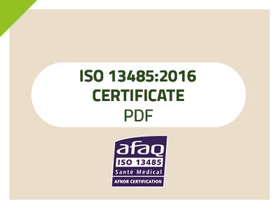 ISO 13485:2016 certificate