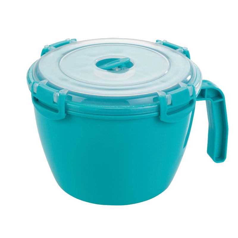 Bol Micro-ondes Avec Cuillère-fourchette Intégrée - 900 Ml, Pratique Pour Repas Rapides