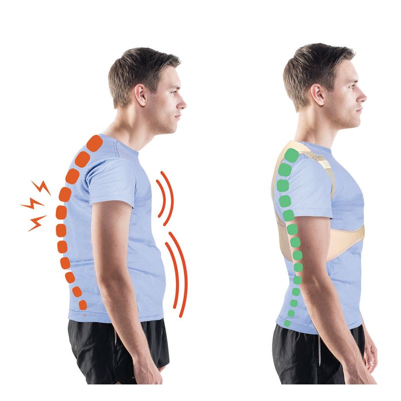 Redresse-dos postural ergonomique corrigeant l’alignement de la colonne vertébrale.