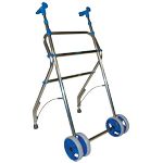 Rollator Air 2 roues bleu est ultra léger avec seulement 2.2kg