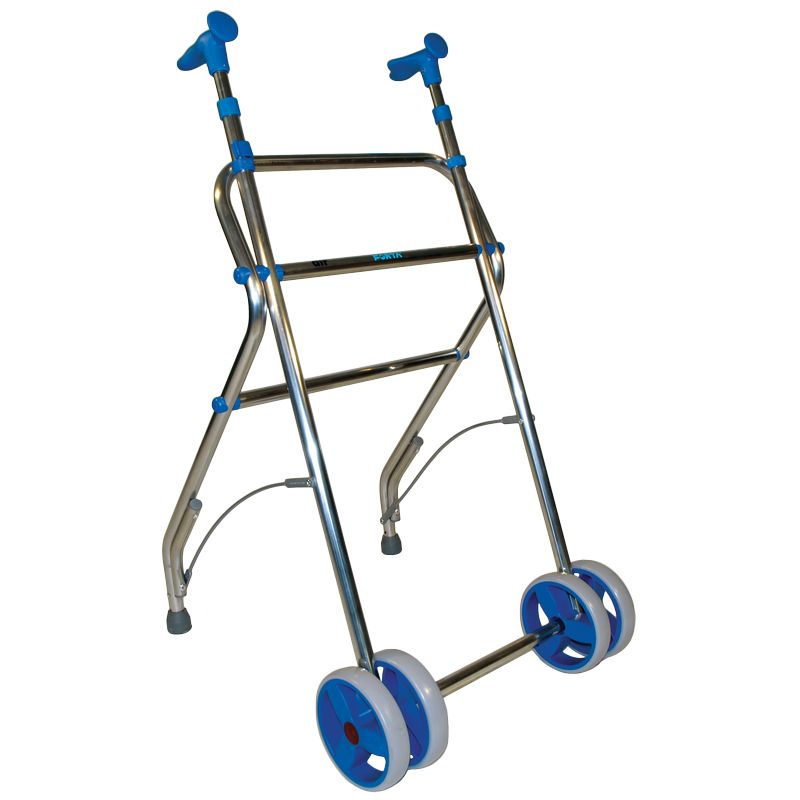 Rollator Air 2 roues bleu est ultra léger avec seulement 2.2kg