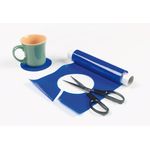 Antidérapant Dycem bleu découpé en rond pour servir de sous-tasse