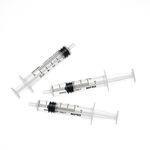 3-piece syringe with centred/excentred luer
