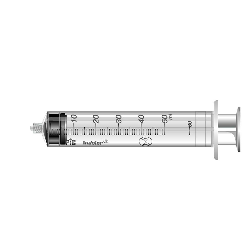 3-piece syringes Large volume peak