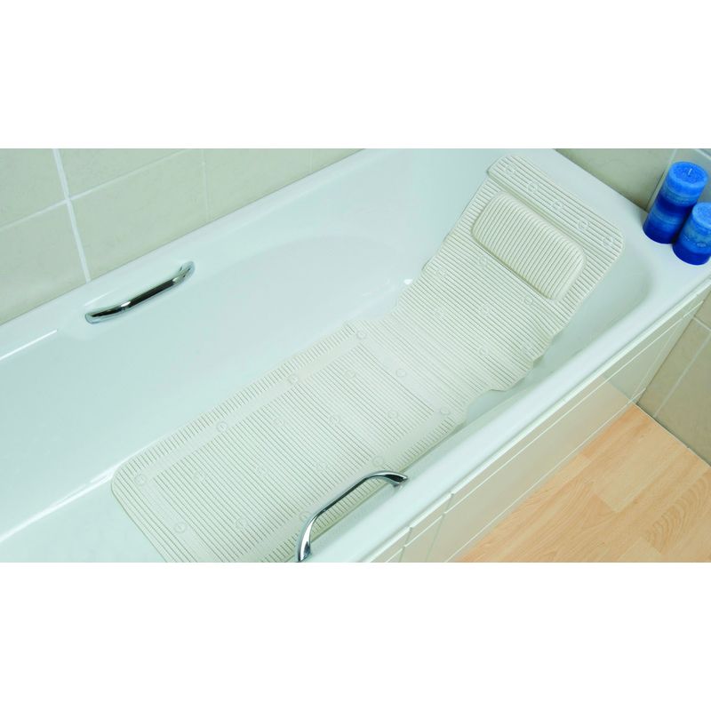Bath mat with comfort backrest