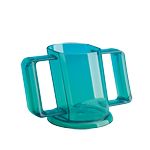 Tasse inclinée Handycup verte à 2 anses, sans couvercle
