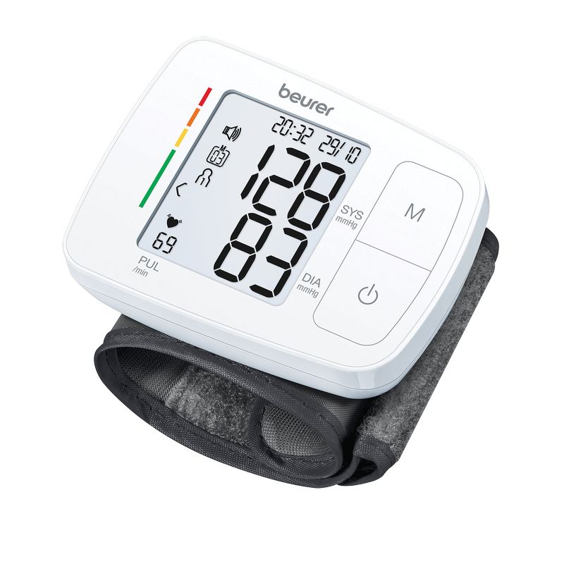 Talking wrist blood pressure monitor